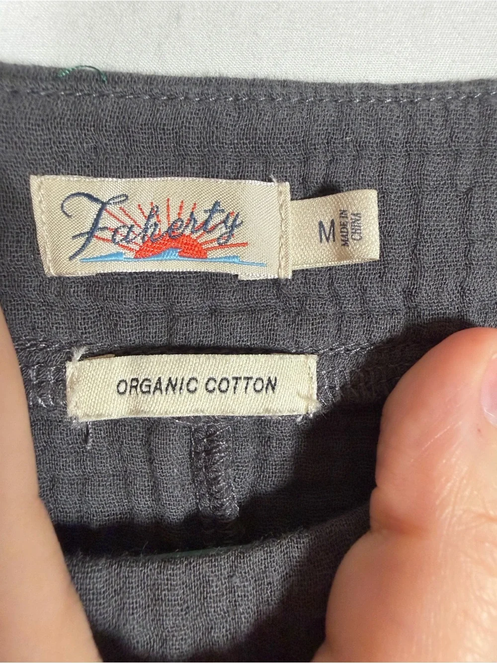 Faherty Dream Coasta Charcoal Gauzy Organic Cotton Sleeveless Midi Dress Granola